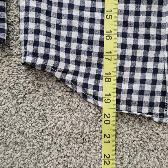 Janie & Jack Navy & White Button Down Shirt missing size tag Approx size 8 - Picture 7 of 9